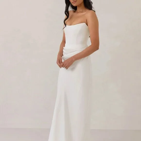 Park & Fifth Cardero Strapless Dress – XS – Ivory Bridal/Reception Gown - Picture 3 of 6